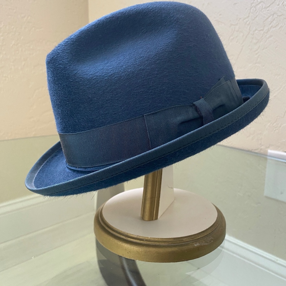 Borsalino Diamonte Fedora Navy ---Vintage